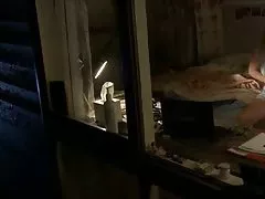 Blondīne voyeur masturbācija
